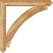 Ekena Millwork Thorton Arts and Crafts Rough Sawn Bracket w/ Offset Brace, Western Red Cedar, 6"W x 38"D x 38"H BKT0604X38X38THR03RWR - alternate 3